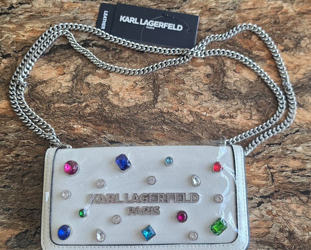 Karl Lagerfeld Paris Kosette WOC Crystal Crossbody White Multi LH4HO8BY